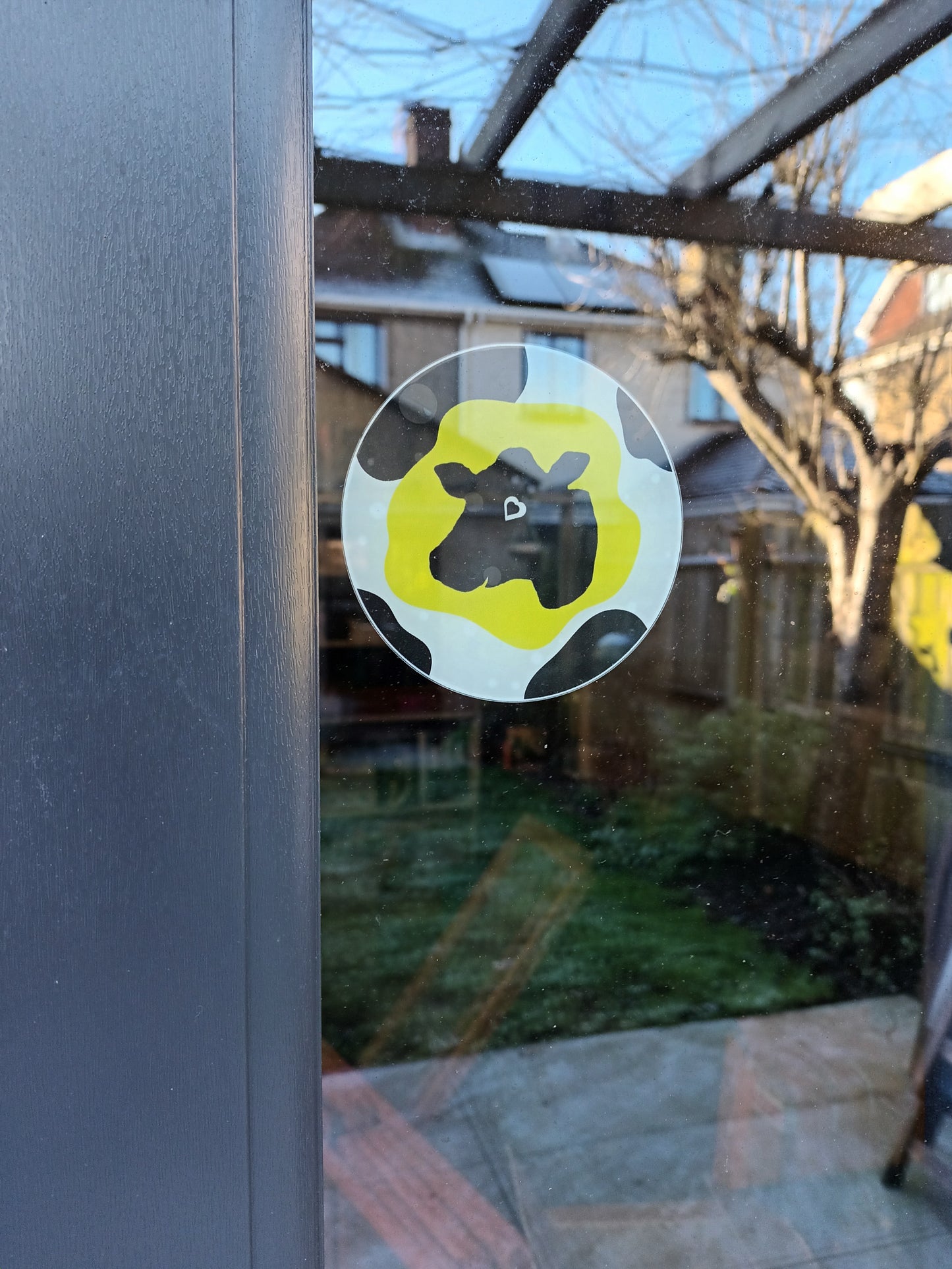 Round Cow Club Window Sticker