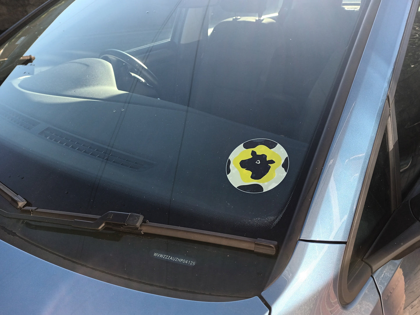 Round Cow Club Window Sticker