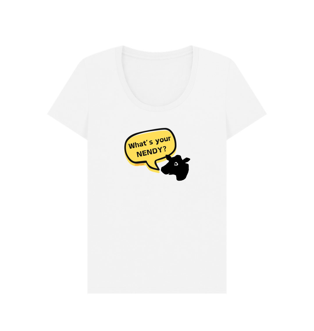 White Printed T-shirt Front