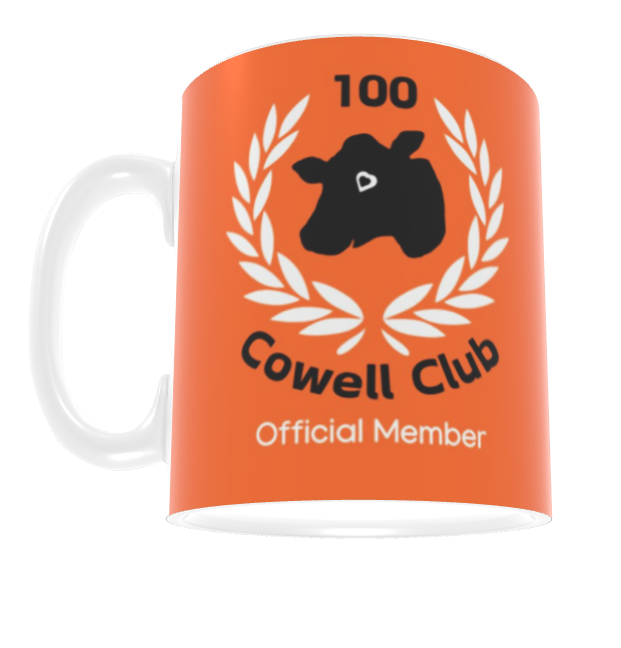 Cowell Club Official 100 Trophy Mug